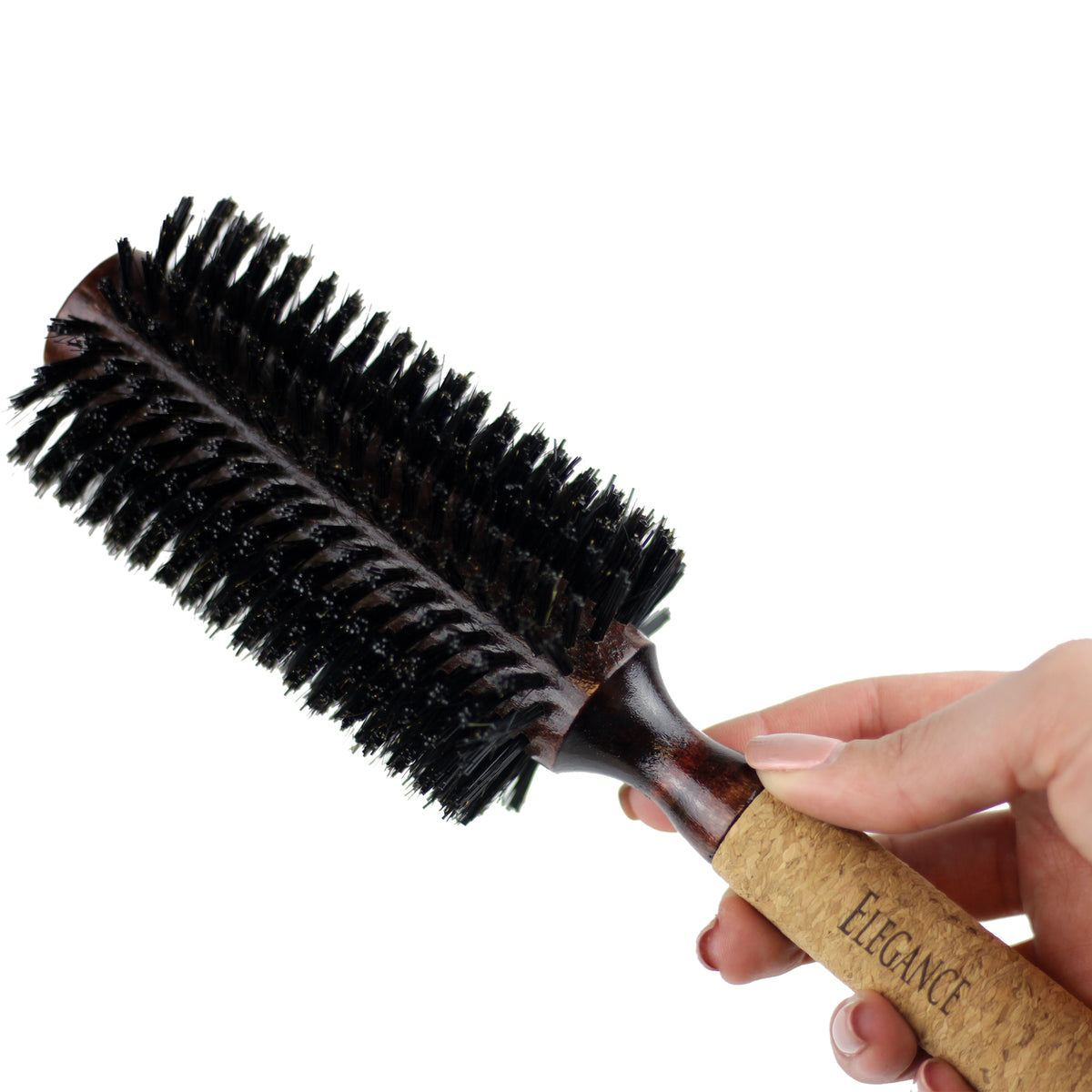 LADO ROUND BRUSHES .CERAMIC, 100% BOAR, BLACK WOOD, SPONGE GRIP – Elegance  Hair Care