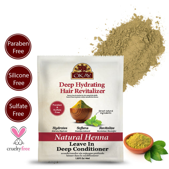 Natural Henna Leave In Conditioner - Helps Refresh, Revitalize, And Add Softness To Hair - Sulfate, Silicone, Paraben Free For All Hair Types and Textures - Made in USA 1.5o