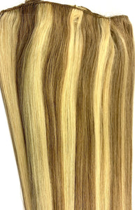 Elegance Hair Extensions. 8. Pcs Clip-in. 22 .Inches.blond with highlights 