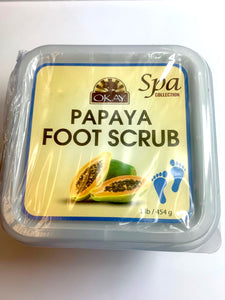 OKAY.Papaya Foot HAND & BODY Scrub - Contains Rejuvenating Enzymes That Promote Healthy Skin- Thoroughly Exfoliates Rough Skin On The Feet, Leaving Feet Velvety Soft & Renewed