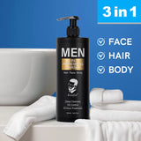 MEN .. 3 in 1 Refreshing Wash Refreshing Cleanser for Body, Hair and Face .500ml