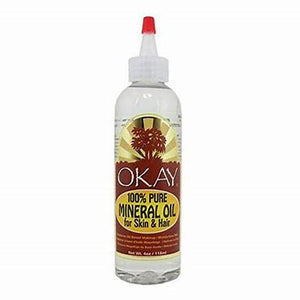 Okay Mineral Oil -4oz 100% pure mineral oil for skin Hair &Makeup Removal