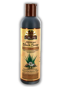 OKAY African Black Soap Liquid 8 Oz.