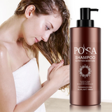 POSA Nutrition Moisture Shampoo Blended with rich Vitamin E, Keratin Amino Acid, Macadamia Oil. Hydrates dry weak and stressed hair.