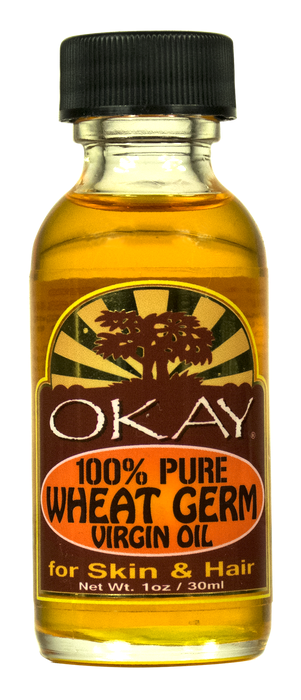 OKAY.Wheat Germ Virgin Oil 100% Pure for Hair & Skin-Nourishing For Skin & Hair-High in vitamins A, B, D E, And Anti-Oxidants -Helps Decrease Hair Thinning- For All Hair Textures And All Skin Types- Silicone, Paraben Free - Made in USA 1oz / 30ml