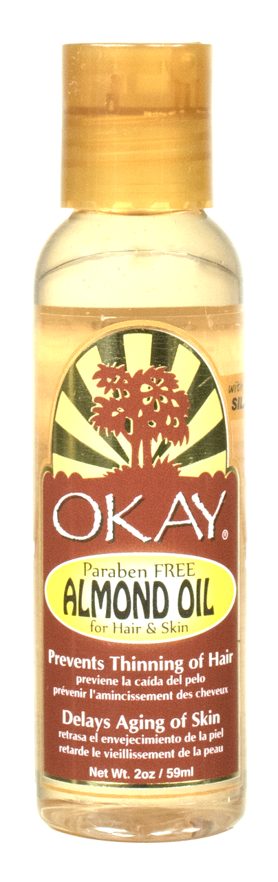Okay Paraben Free Almond Oil for Hair & Skin 2 oz