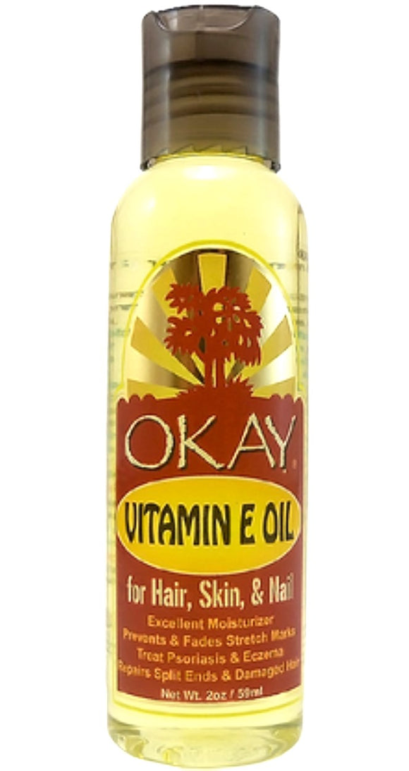 Okay Vitamin E Oil for Hair & Skin & NAILS, 2 oz ,59ml