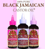 Okay Black Jamaican Castor Oil With Rosemary, 4 Oz.118ML.