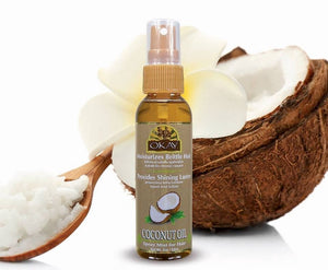OKAY Coconut OIL Spray Mist Oil For Hair - Leaves Hair With Shining Luster & Soft Feel -Revives Damaged Brittle Hair- Paraben Free For All Skin & Hair Types and Textures - Made in USA 2oz / 59ml