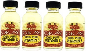 OKAY | Vitamin E Oil | For All Hair Textures & Skin Types | Repair & Grow Strong Healthy Hair - Moisturize & Revitalize Skin | 100% Pure | All Natural | 1 Oz