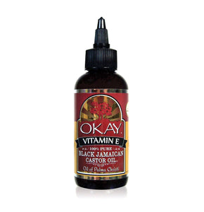 OKAY Vitamin E 100% Pure Black Jamaican Castor Oil - 4 oz. 118ML.