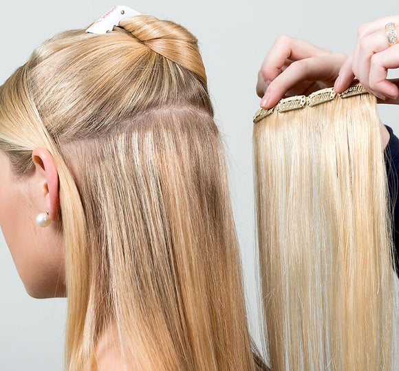 CLIP-ON HAIR EXTENSIONS APPLICATION