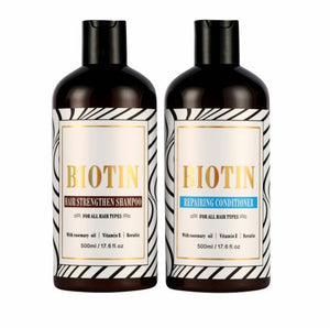 Biotin Hair Strengthen Shampoo for all hair types, with Rosemary/Vitamin E/ Keratin, 500ml/17.6fl.oz.