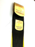 WEFT.PREMIUM NATURAL REMY 100% BRAZILIAN HUMAN HAIR TANGLE FREE/SHED FREE/GERM FREE .18.INCH # 1B