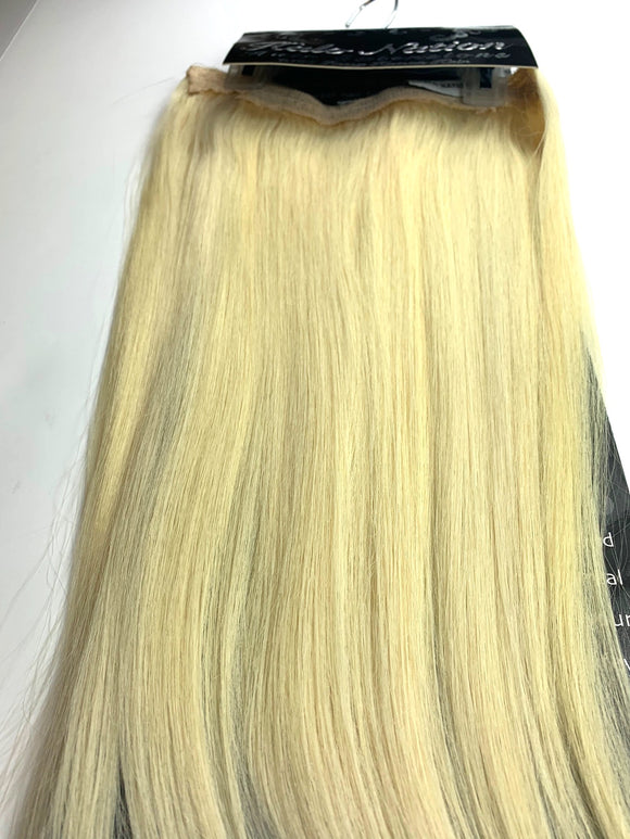 HALO NATION. HAIR EXTENSIONS % 100 REMY HUMAN HAIR. 16-INCH.#F613.