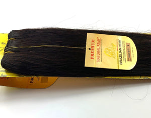 WEFT.PREMIUM NATURAL REMY 100% BRAZILIAN HUMAN HAIR TANGLE FREE/SHED FREE/GERM FREE .18-.INCH # 2.