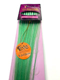 EVE 100% HUMAN HAIR .U .TYPE EXTENSIONS AND HI-LITES. COLOR GREEN.STYLE STK-22INCH.