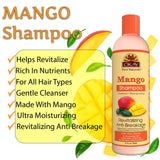 OKAY Mango Revitalizing Anti Breakage Shampoo– Helps Revitalize, Repair, And Restore Moisture to Hair - Sulfate, Silicone, Paraben Free For All Hair Types and Textures - Made in USA 12oz 355ml
