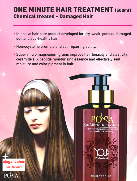 POSA One Minute Hair Treatment  Intensive hair care product developed for dry, weak, porous, damaged and dull hair.