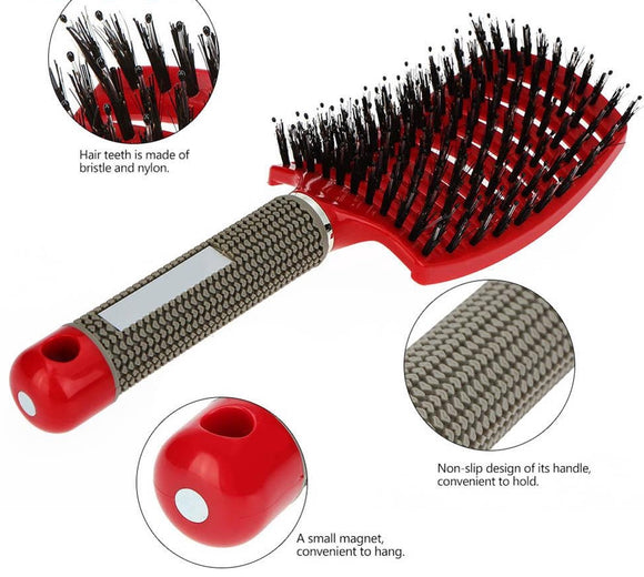 Abody Bristle & Nylon Detangle Hairbrush Hair Comb Women Hair Scalp Massage Comb Wet/Dry Hair Brush for Hairdressing Salon